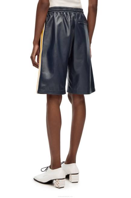 Navy/Yellow Tracksuit shorts in nappa Loewe 84PR1117 Women