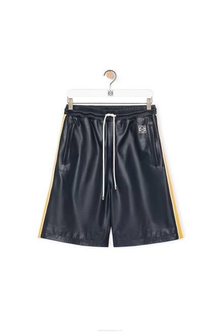 Navy/Yellow Tracksuit shorts in nappa Loewe 84PR1117 Women