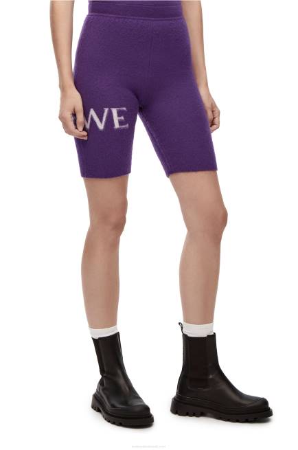 Purple cycling shorts in wool Loewe 84PR968 Women