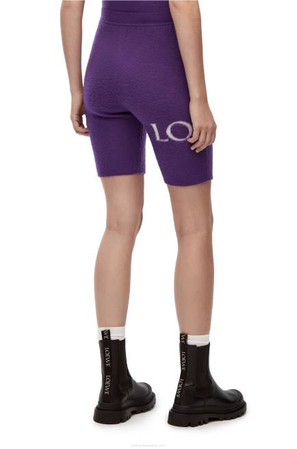 Purple cycling shorts in wool Loewe 84PR968 Women