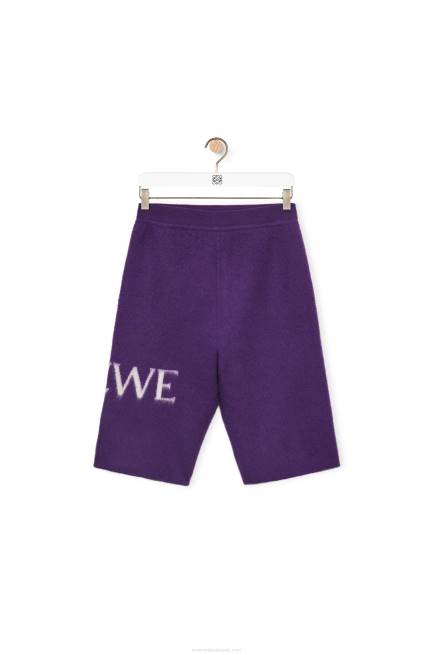 Purple cycling shorts in wool Loewe 84PR968 Women