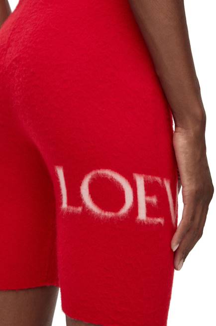 Red cycling shorts in wool Loewe 84PR969 Women