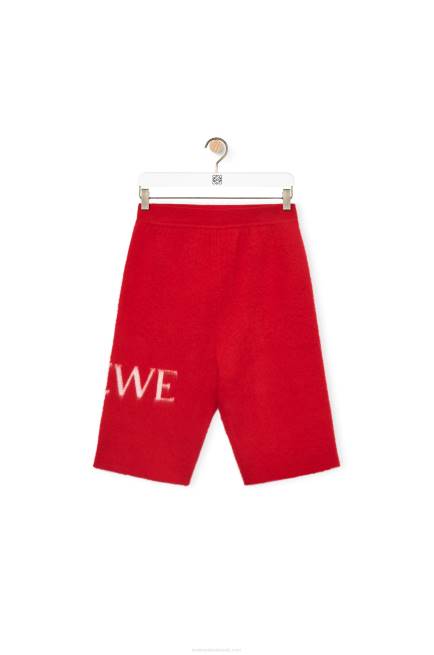 Red cycling shorts in wool Loewe 84PR969 Women