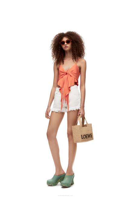 White Anagram shorts in denim Loewe 84PR1171 Women