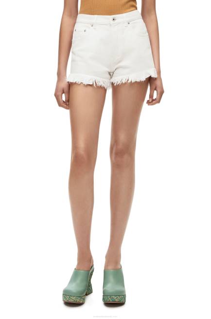 White Anagram shorts in denim Loewe 84PR1171 Women