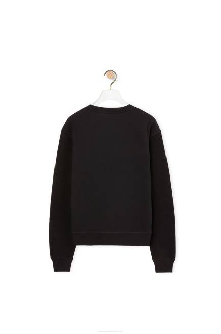 Black Anagram regular fit sweatshirt in cotton Loewe 84PR838 Women