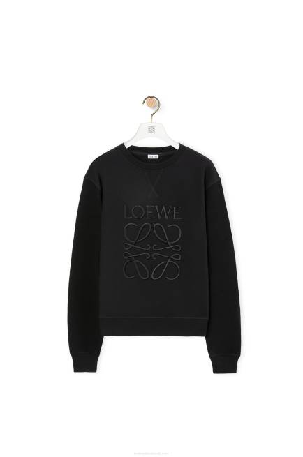 Black Anagram regular fit sweatshirt in cotton Loewe 84PR838 Women