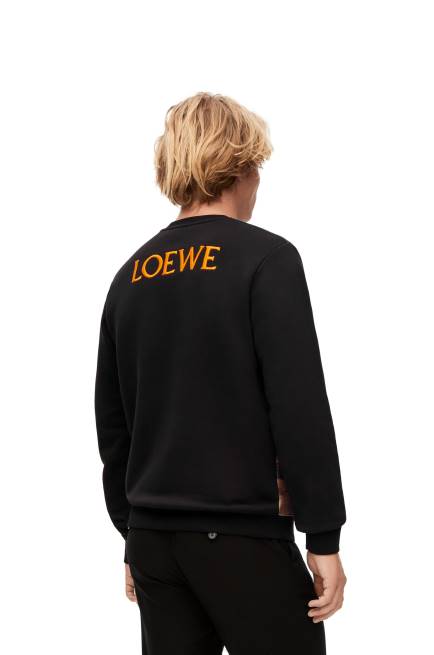 Black/Multicolor Calcifer sweatshirt in cotton Loewe 84PR843 Women