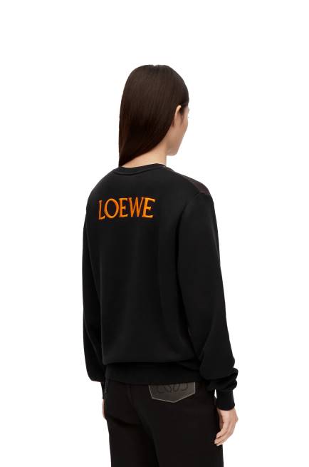 Black/Multicolor Calcifer sweatshirt in cotton Loewe 84PR843 Women