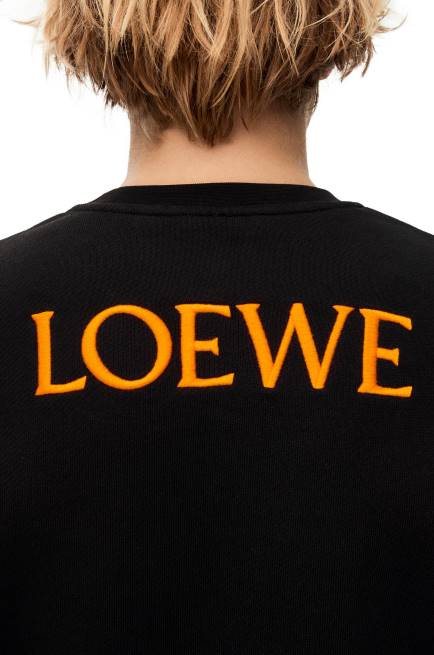 Black/Multicolor Calcifer sweatshirt in cotton Loewe 84PR843 Women