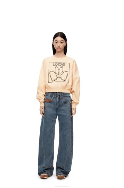 Ivory Bunny sweatshirt in cotton Loewe 84PR805 Women