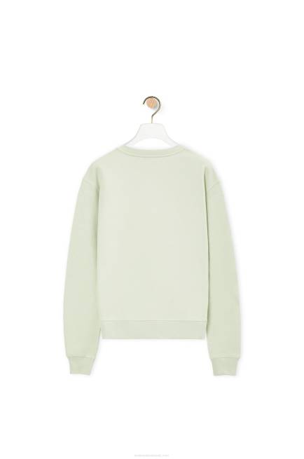 Light Green Anagram regular fit sweatshirt in cotton Loewe 84PR813 Women