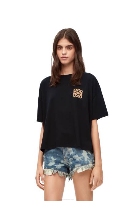 Black Anagram craft T-shirt in cotton Loewe 84PR793 Women