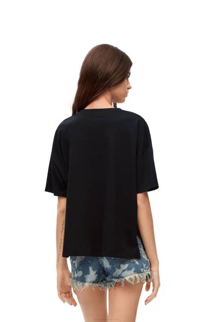 Black Anagram craft T-shirt in cotton Loewe 84PR793 Women