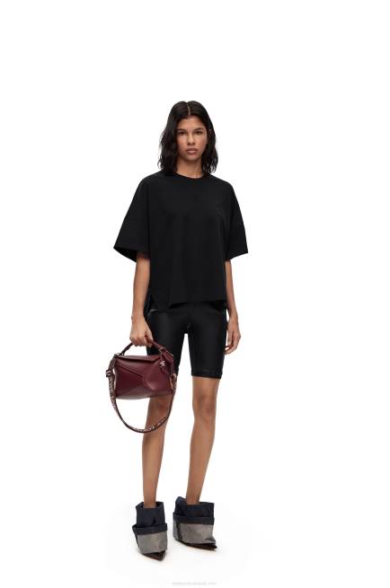Black Boxy fit T-shirt in cotton Loewe 84PR823 Women