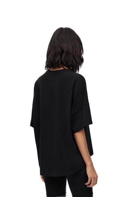 Black Boxy fit T-shirt in cotton Loewe 84PR823 Women