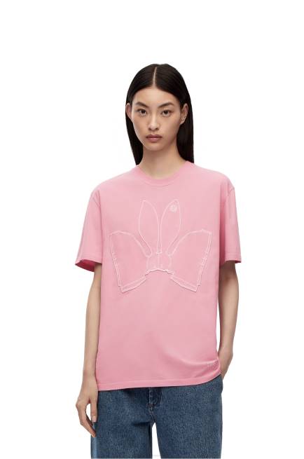 Bright Pink Bunny T-shirt in cotton Loewe 84PR808 Women