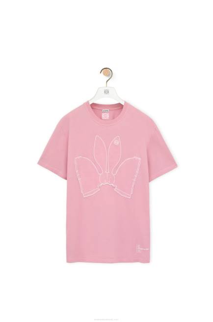 Bright Pink Bunny T-shirt in cotton Loewe 84PR808 Women