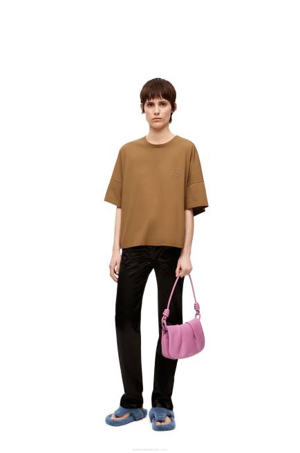 Dark Camel Boxy fit T-shirt in cotton Loewe 84PR781 Women