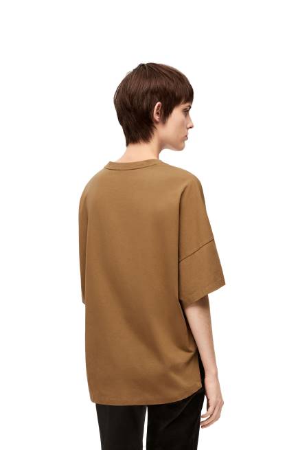 Dark Camel Boxy fit T-shirt in cotton Loewe 84PR781 Women