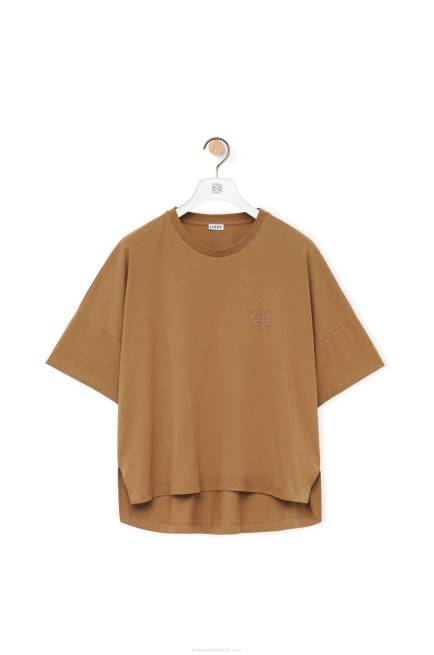 Dark Camel Boxy fit T-shirt in cotton Loewe 84PR781 Women