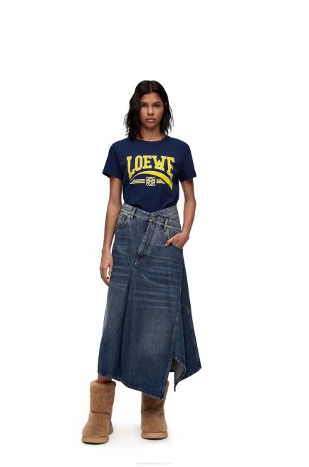 Deep Blue T-shirt in cotton Loewe 84PR837 Women