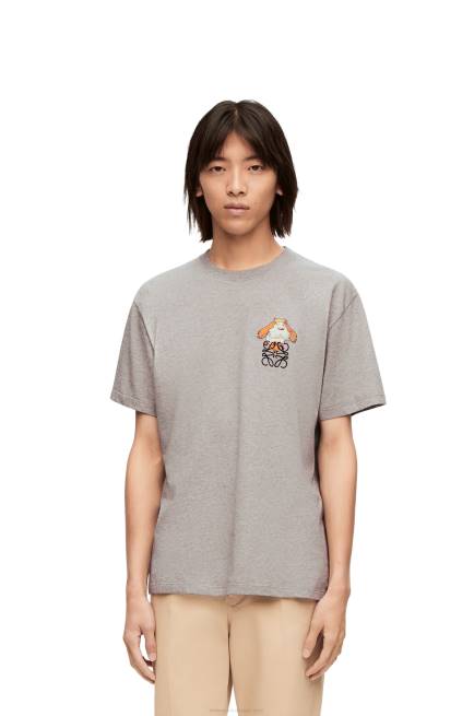 Grey Melange Heen Anagram T-shirt in cotton Loewe 84PR846 Women