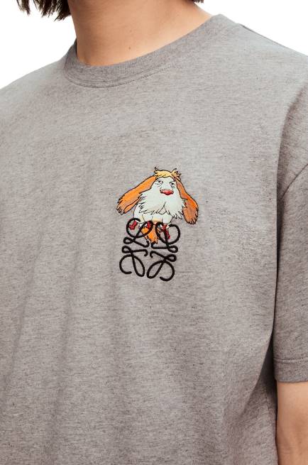 Grey Melange Heen Anagram T-shirt in cotton Loewe 84PR846 Women