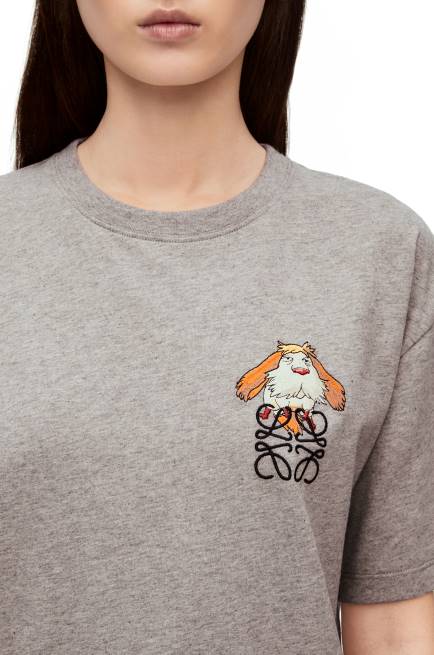 Grey Melange Heen Anagram T-shirt in cotton Loewe 84PR846 Women