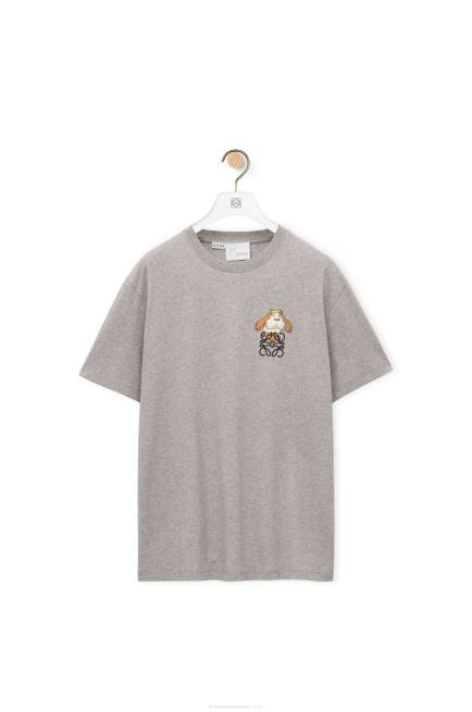 Grey Melange Heen Anagram T-shirt in cotton Loewe 84PR846 Women
