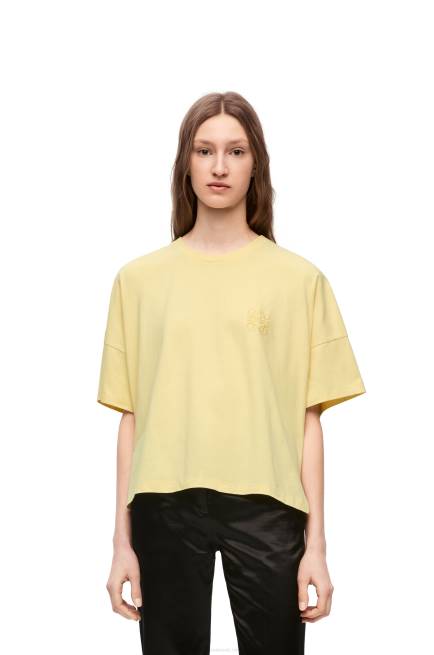 Light Lemon Boxy fit T-shirt in cotton Loewe 84PR780 Women