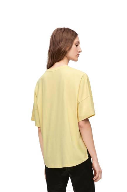 Light Lemon Boxy fit T-shirt in cotton Loewe 84PR780 Women