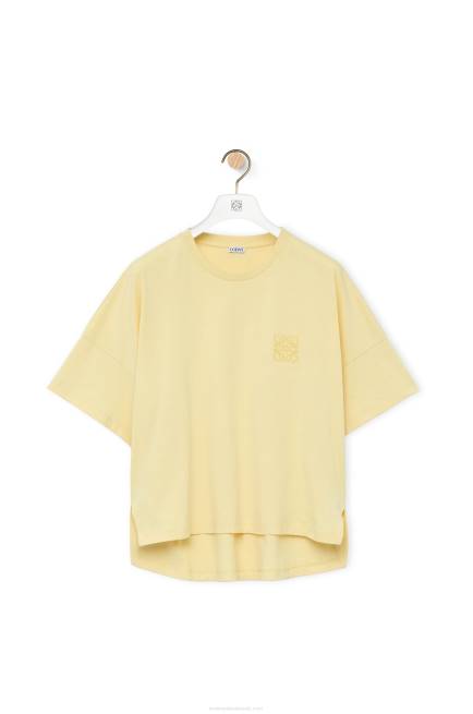 Light Lemon Boxy fit T-shirt in cotton Loewe 84PR780 Women