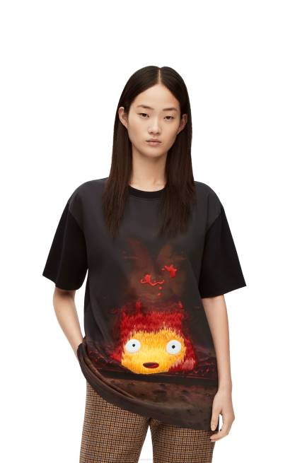 Multicolor Calcifer T-shirt in cotton Loewe 84PR830 Women
