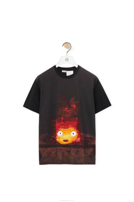 Multicolor Calcifer T-shirt in cotton Loewe 84PR830 Women