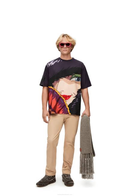Multicolor Witch of the Waste T-shirt in cotton Loewe 84PR834 Women
