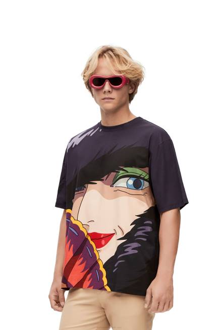 Multicolor Witch of the Waste T-shirt in cotton Loewe 84PR834 Women