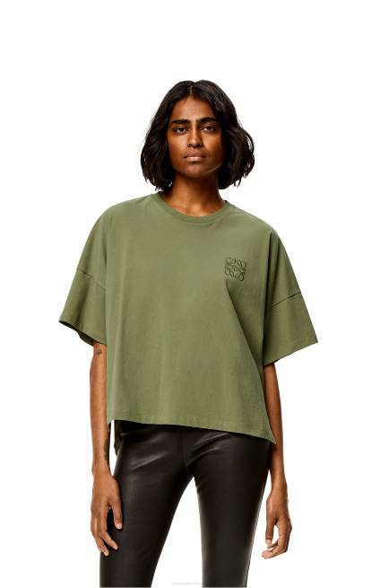 Sage Boxy fit T-shirt in cotton Loewe 84PR827 Women