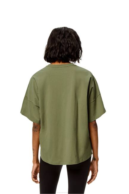 Sage Boxy fit T-shirt in cotton Loewe 84PR827 Women