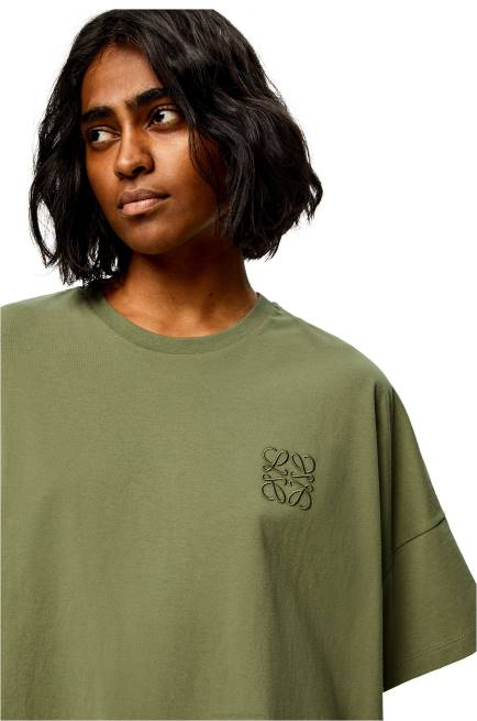 Sage Boxy fit T-shirt in cotton Loewe 84PR827 Women