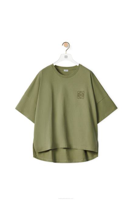 Sage Boxy fit T-shirt in cotton Loewe 84PR827 Women