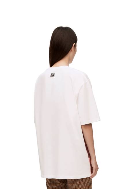White/Beige Howl embellished T-shirt in cotton Loewe 84PR835 Women