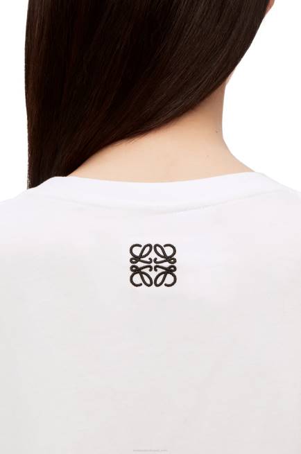 White/Beige Howl embellished T-shirt in cotton Loewe 84PR835 Women