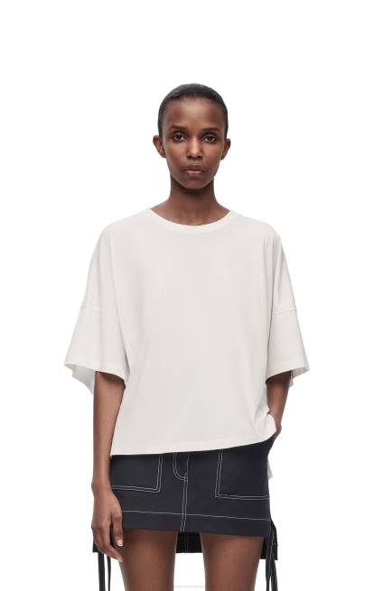 White Boxy fit T-shirt in cotton Loewe 84PR800 Women