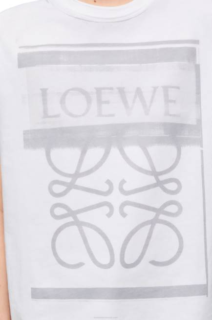 White/Grey Regular fit T-shirt in cotton Loewe 84PR770 Women