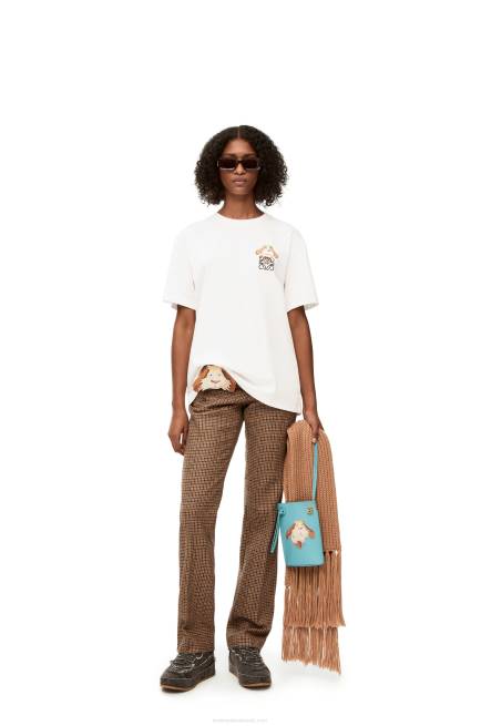White Heen Anagram T-shirt in cotton Loewe 84PR845 Women