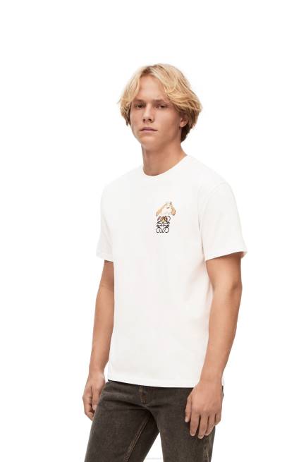 White Heen Anagram T-shirt in cotton Loewe 84PR845 Women
