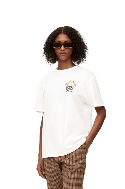 White Heen Anagram T-shirt in cotton Loewe 84PR845 Women