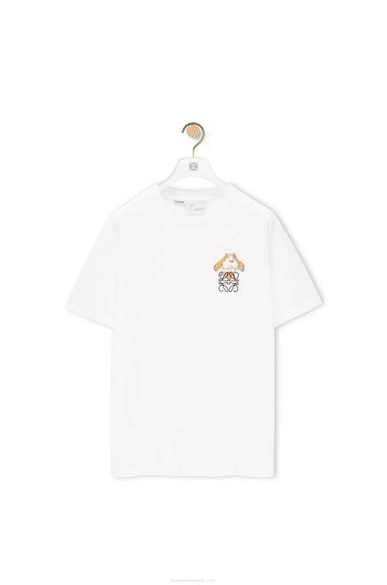White Heen Anagram T-shirt in cotton Loewe 84PR845 Women