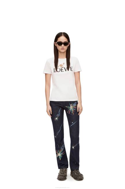 White Heen T-shirt in cotton Loewe 84PR833 Women